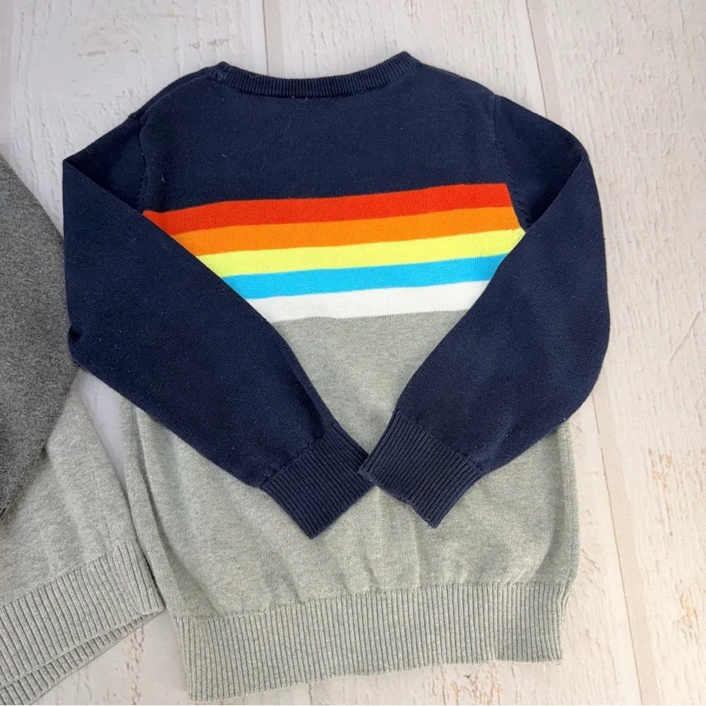 Children’s Place 2pc Sweater Bundle Emoji Rainbow Boys 3T‎
